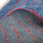 ギャッベ ペルシャ絨毯 青