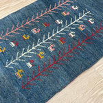 ギャッベ  ペルシャ絨毯 青