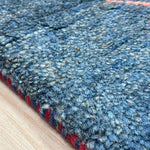 ギャッベ  ペルシャ絨毯 青