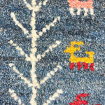 ギャッベ  ペルシャ絨毯 青