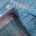 ギャッベ  ペルシャ絨毯 青