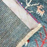 ギャッベ  ペルシャ絨毯 青