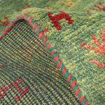 ギャッベ ペルシャ絨毯 緑