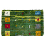 ギャッベ  ペルシャ絨毯 緑