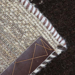 ウール製ギャッベ玄関マットの質感