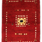 ギャッベ ペルシャ絨毯 赤