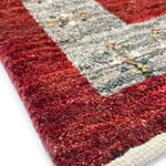 ギャッベ 廊下敷き ペルシャ絨毯 赤