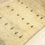 ギャッベ ペルシャ絨毯 白