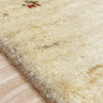 ギャッベ ペルシャ絨毯 白