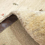 ギャッベ ペルシャ絨毯 白