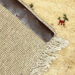 ギャッベ ペルシャ絨毯 白