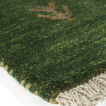 ギャッベ  ペルシャ絨毯 緑