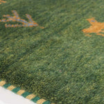 ギャッベ  ペルシャ絨毯 緑