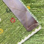 ギャッベ ペルシャ絨毯 緑