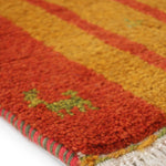 ギャッベ  ライオン ペルシャ絨毯 オレンジ