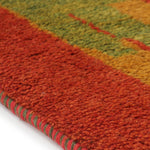 ギャッベ  ライオン ペルシャ絨毯 オレンジ