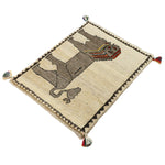 ギャッベ  ライオン ペルシャ絨毯