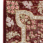 ペルシャ絨毯 クム シルク 玄関マット 赤(レッド)