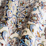 ペルシャ絨毯 カシャーン産 アミラン工房 シルク アイボリー 玄関マット 寝室