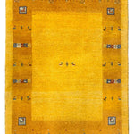 ギャッベ ペルシャ絨毯 黄色