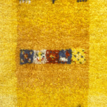 ギャッベ ペルシャ絨毯 黄色