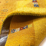 ギャッベ ペルシャ絨毯 黄色