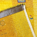 ギャッベ ペルシャ絨毯 黄色