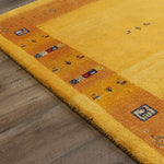 ギャッベ ペルシャ絨毯 黄色