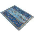 ギャッベ  ペルシャ絨毯 青