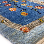 ギャッベ  ペルシャ絨毯 青