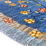 ギャッベ  ペルシャ絨毯 青