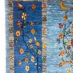 ギャッベ  ペルシャ絨毯 青