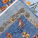 ギャッベ  ペルシャ絨毯 青