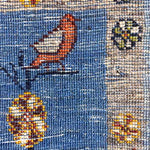 ギャッベ  ペルシャ絨毯 青