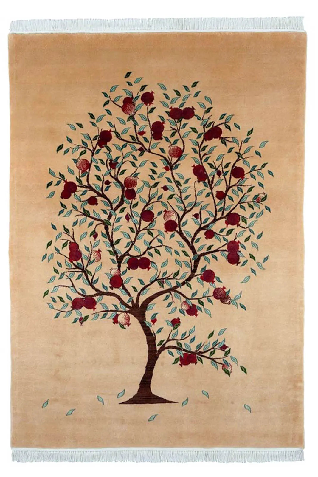 ペルシャ絨毯　ギャッペ　ギャベ ギャッベ 150×210cm アイボリー リビング 手織り｜SATHI RUGS