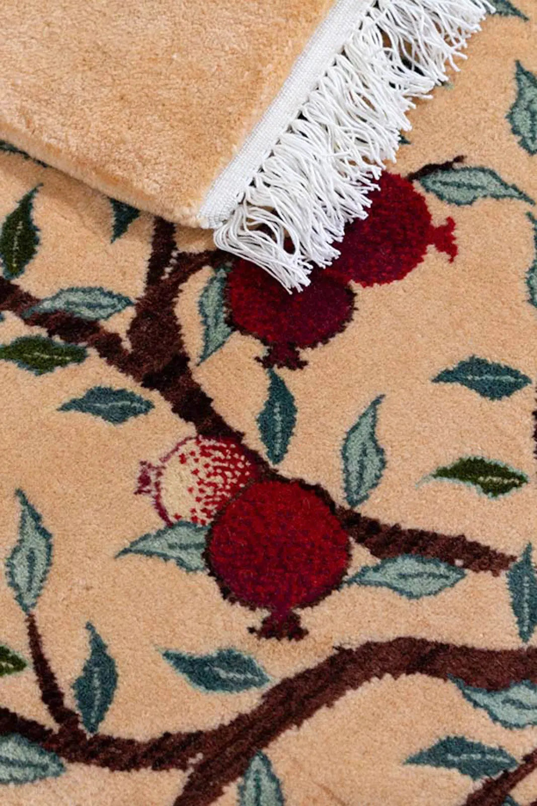 ギャッベ 150×210cm アイボリー リビング 手織り｜SATHI RUGS