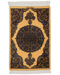 ペルシャ絨毯 クム産 サイディ工房 シルク 約52×82cm