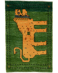 ライオンギャッベ 約61×92cm