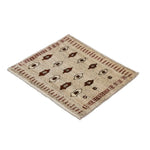 ペルシャ絨毯 ギャッベ ウール 座布団 幾何学模様 手織り ラグ