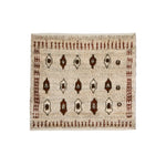 ペルシャ絨毯 ギャッベ ウール 座布団 幾何学模様 手織り ラグ