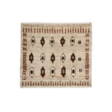 ペルシャ絨毯 ギャッベ ウール 座布団 幾何学模様 手織り ラグ