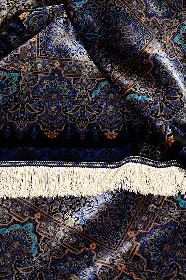 ペルシャ絨毯 ブラック クム