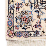 ハビビアン工房 ペルシャ絨毯 ナイン 2畳 リビング  白 (ホワイト) 