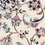 ハビビアン工房 ペルシャ絨毯 ナイン 2畳 リビング  白 (ホワイト) 