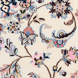 ハビビアン工房 ペルシャ絨毯 ナイン 2畳 リビング  白 (ホワイト) 