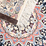 ハビビアン工房 ペルシャ絨毯 ナイン 2畳 リビング  白 (ホワイト) 