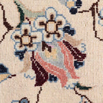 ハビビアン工房 ペルシャ絨毯 ナイン 2畳 リビング  白 (ホワイト) 