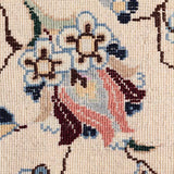 ハビビアン工房 ペルシャ絨毯 ナイン 2畳 リビング  白 (ホワイト) 