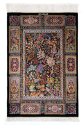 ペルシャ絨毯 クム産 シルク 約61×89cm
