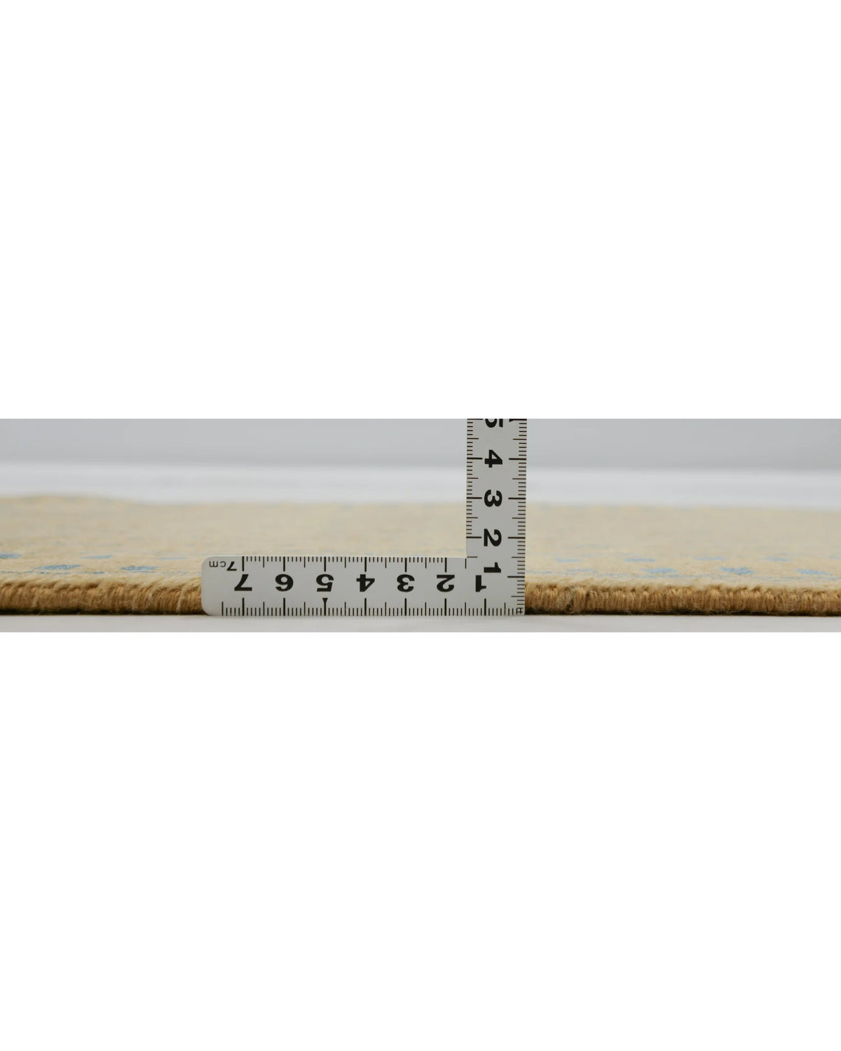 アフガニスタン絨毯 ガズニ 約62×89cm キャメルイエロー 淡い黄 ライン